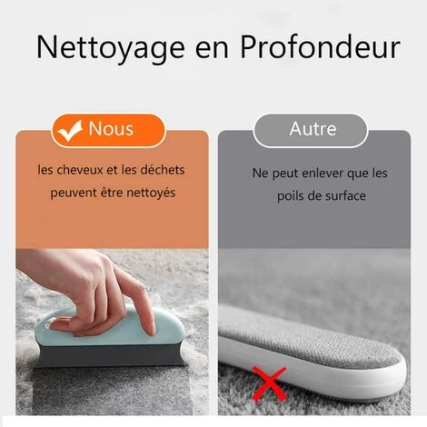 GUAZHUNIFR Brosse Anti-Poils Brosse,Peigne Pour Animaux De Compagnie 2 In 1 - Brosse De Nettoyage Réutilisable Pour Chien, Chat, Vêtements, Coussin, Canapé, Voiture 1 Pièce 4 GUAZHUNIFR Brosse Anti-Poils Brosse,Peigne Pour Animaux De Compagnie 2 In 1 - Brosse De Nettoyage Réutilisable Pour Chien, Chat, Vêtements, Coussin, Canapé, Voiture 1 Pièce – Image 4