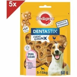 PEDIGREE Dentastix Chewy Chunx Friandises à Mâcher Pour Chien Entre 5-15kg 5x68g