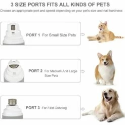Lime à Ongle Chien, Coupe Ongle Electrique，Fontainebleau Rechargeable USB, 40DB Ultra-Silencieux -Toilletage et hygiène du chien Soldes 42717502 5