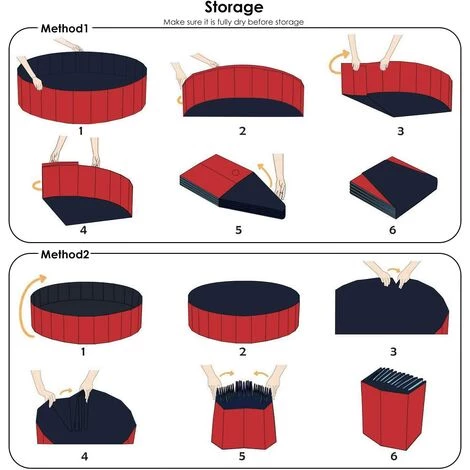 BAMNY Piscine Grand Pour Chien Pliable Piscine Baignoire Bassin De Baignade Bain Pour Chien/Chat Animal Extérieur Ou Intérieur, 80cm 5 BAMNY Piscine Grand Pour Chien Pliable Piscine Baignoire Bassin De Baignade Bain Pour Chien/Chat Animal Extérieur Ou Intérieur, 80cm – Image 5