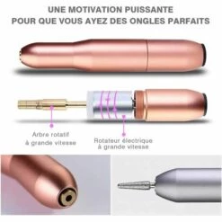 ELLE Ponceuse Pour Ongles Professionnel, 6 En1 Lime A Ongle Electrique, Ongles Manucure Machine Puissante Et Silencieuse,Portable Kit De Manucure Pédicure Pour Salon Et Maison (Argenté) -Toilletage et hygiène du chien Soldes 43636007 4