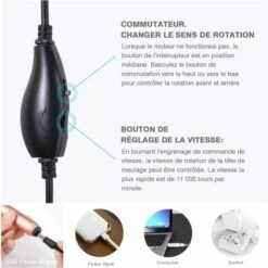 ELLE Ponceuse Pour Ongles Professionnel, 6 En1 Lime A Ongle Electrique, Ongles Manucure Machine Puissante Et Silencieuse,Portable Kit De Manucure Pédicure Pour Salon Et Maison (Or Rose) -Toilletage et hygiène du chien Soldes 43659836 5