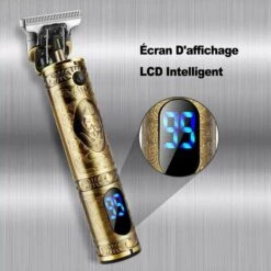 DONTODENT Tondeuse à Cheveux Cadeau Fête Des Pères, Tondeuse à Cheveux électrique Blanche à Découper Et Pousser, Tête D'huile Rétro LCD Rechargeable, Bronze -Toilletage et hygiène du chien Soldes 44079292 3