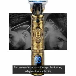 DONTODENT Tondeuse à Cheveux Cadeau Fête Des Pères, Tondeuse à Cheveux électrique Blanche à Découper Et Pousser, Tête D'huile Rétro LCD Rechargeable, Bronze -Toilletage et hygiène du chien Soldes 44079292 4