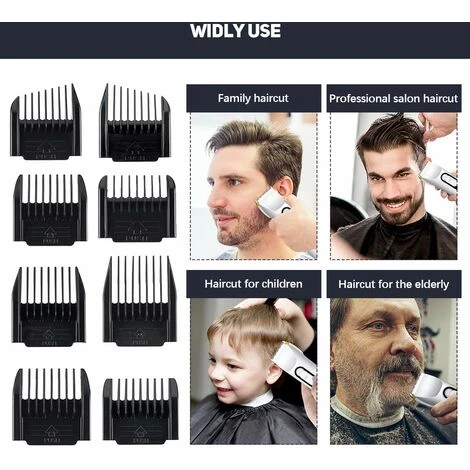 Tondeuse à Cheveux Professionnelle Sans Fil Pour Hommes Rasoir USB Rechargeable étanche 8x Tondeuse à Cheveux Peignes Mode Pour Hommes Jmax 2 Tondeuse à Cheveux Professionnelle Sans Fil Pour Hommes Rasoir USB Rechargeable étanche 8x Tondeuse à Cheveux Peignes Mode Pour Hommes Jmax – Image 2