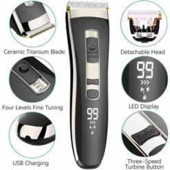 ZHUOXUAN Tondeuse Cheveux Hommes Professionnelle Sans Fil Tondeuse Barbe Rechargeable Coffret Pour Hommes Famille