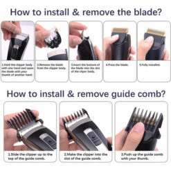 ZHUOXUAN Tondeuse Cheveux Hommes Professionnelle Sans Fil Tondeuse Barbe Rechargeable Coffret Pour Hommes Famille -Toilletage et hygiène du chien Soldes 46142944 3