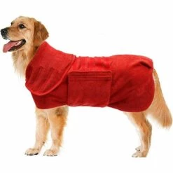 Kueatily Peignoir Pour Animaux De Compagnie En Microfibre à Séchage Rapide (rouge XL)