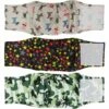 Couches Pour Chiens Lavables Et Réutilisables 3 Pièces Pantalon Physiologique Ceinture Ventrale Pour Chiens Mâles, M,HANBING