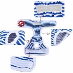 Couches Pour Chien 2 Pièces Pantalon De Protection Lavable Pantalon Chauffant Pour Chiennes Pantalon Ajustable Pour Chien, S,HANBING -Toilletage et hygiène du chien Soldes 47163133 3