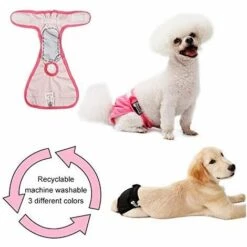 Couches Lavables Pour Femelles Pantalons De Couches Physiologiques étanches Pour Chiots Réutilisables Pour Chiennes (paquet De 3), L,HANBING -Toilletage et hygiène du chien Soldes 47163144 3