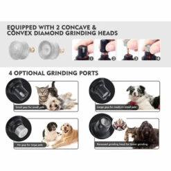 Pecute Lime à Ongle Chien, Coupe Ongle Chien Electrique, Coupe Griffes électrique Pour Chat Chien Grand Moyen, 2 Vitesses De Rotation,Travaille Pendant 14h,USB Charge Rapide 2h, 50DB Ultra-Silencieux, Noir - Noir -Toilletage et hygiène du chien Soldes 47518483 4