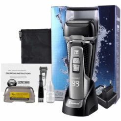 ZHUOXUAN Rasoir Électrique Homme À Grille Sans Fil Base De Recharge, Tondeuse À Barbe, écran LCD, Rechargeable -Toilletage et hygiène du chien Soldes 47605219 5