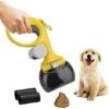 TANABATA Pelle Ramasse-Crottes Pour Chiens, Pelle à Déjections Canines Pooper Scooper Avec Sac Poubelle Pliable Poop Scoop Pour Chiens/Chats Intérieur/Extérieur Pelouse