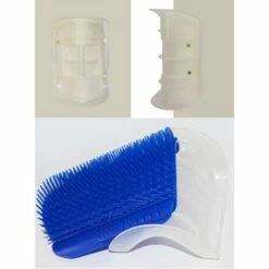 READCLY Brosse De Toilettage Et De Massage Pour Chat D'angle Avec Herbe à Chat, 12,7 X 8,5 X 4,7 Cm, Bleu Pet Supplies 1pc -Toilletage et hygiène du chien Soldes 47943758 3