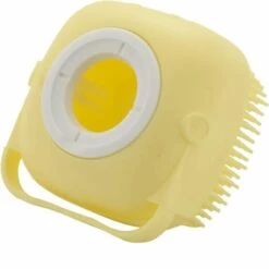 READCLY Brosse De Bain Pour Chien En Caoutchouc De Silicone Brosses De Distribution De Shampooing Pour Animaux De Compagnie Pour Chiens Et Chats Douche De Toilettage - Jaune