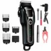 Tondeuse Chien Professionnelle, Tondeuse Chien Poil Long Epais Electrique Sans Fil Kit, Tondeuse Animaux Chien Chat Professionnelle, Pet Grooming Kit, Lame Tranchante Sûre, Faible Bruit, Écran LCD，Couleur Aléatoire Macaron