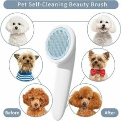 VERSAILLESFR Brosse Pour Chien/chat Enlèvement Des Poils En Un Clic,Brosse De Toilettage Brosse Chat Autonettoyante Brosse Brosse Pour Chien De Compagnie Pet Brush Pour Chiens Et Chats De Petite, Versailles -Toilletage et hygiène du chien Soldes 50932915 4