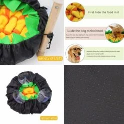 TANABATA Tapis De Fouille Chien, Tapis De Fouille Chien Interactif Jouet Pour Chien Snuffle Mat Tapis éducateurs Tapis Reniflant Le Stress Release Pad -Toilletage et hygiène du chien Soldes 50981133 5