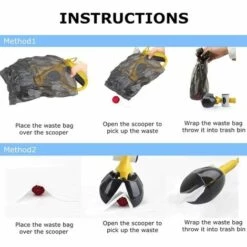 VERSAILLESFR Pelle Ramasse-Crottes Pour Chiens, Pelle à Déjections Canines Avec Sac Poubelle Pliable Poop Scoop Pour Chiens/Chats Intérieur/Extérieur Pelouse, Versailles -Toilletage et hygiène du chien Soldes 50992325 3