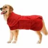 Peignoir Microfibre Super Absorbante Pour Chien, Sac De Séchage Rapide Pour Chien Avec Extensible Ceinture, Manteau De Séchage Pour Animaux, Convient Pour Douche, Natation -Rouge-S, Fontainebleau