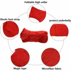 Peignoir Microfibre Super Absorbante Pour Chien, Sac De Séchage Rapide Pour Chien Avec Extensible Ceinture, Manteau De Séchage Pour Animaux, Convient Pour Douche, Natation -Rouge-S, Fontainebleau -Toilletage et hygiène du chien Soldes 51213332 3