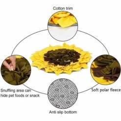 Tapis De Fouille Chien Tapis De Chien Snuffle Mat,Lavable En Machine Couverture Pliable Tapis De Fouille Alimentation Lente, Antidérapants Jouet Tapis Reniflant De Chien (Tournesol) Fontainebleau -Toilletage et hygiène du chien Soldes 51245818 4