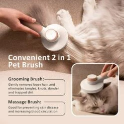 ELLE Brosse Chiens Chats, Baytion Brosse Autonettoyante Poils Morts Pour Chat Chien Poil Long Court Pour Eliminer Efficacement Jusqu'à 95% Des Poils Morts Et Poils Tomentose Sous-poil Tangles Dead -Toilletage et hygiène du chien Soldes 51276933 3