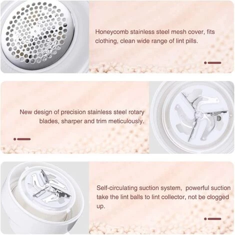 ELLE Rasoir à Bouloches, Rasoir électrique à Bouloches, Rasoir à Vêtements Portable Avec Port USB Pour Vêtements, Pull, Meubles, Tapis En Laine, Anti-boulochage 2 ELLE Rasoir à Bouloches, Rasoir électrique à Bouloches, Rasoir à Vêtements Portable Avec Port USB Pour Vêtements, Pull, Meubles, Tapis En Laine, Anti-boulochage – Image 2