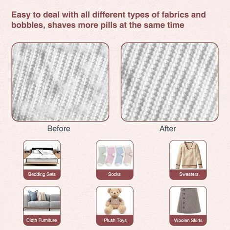 ELLE Rasoir à Bouloches, Rasoir électrique à Bouloches, Rasoir à Vêtements Portable Avec Port USB Pour Vêtements, Pull, Meubles, Tapis En Laine, Anti-boulochage 4 ELLE Rasoir à Bouloches, Rasoir électrique à Bouloches, Rasoir à Vêtements Portable Avec Port USB Pour Vêtements, Pull, Meubles, Tapis En Laine, Anti-boulochage – Image 4