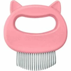 LITZEE Brosse Pour Chat, Peigne Pour Chat, Peigne De Massage Pour Chats, Brosse Pour Chien, Peigne Pour Animaux De Compagnie Et Brosse De Massage (Rose)