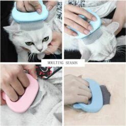 LITZEE Brosse Pour Chat, Peigne Pour Chat, Peigne De Massage Pour Chats, Brosse Pour Chien, Peigne Pour Animaux De Compagnie Et Brosse De Massage (Rose) -Toilletage et hygiène du chien Soldes 51545768 4