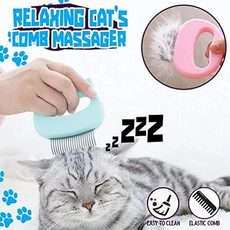 LITZEE Brosse De Shampoing Pour Chat Avec Peigne En Silicone Pour épilation à Nœuds Ouverts 2 LITZEE Brosse De Shampoing Pour Chat Avec Peigne En Silicone Pour épilation à Nœuds Ouverts – Image 2