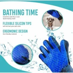 LITZEE NA Gant De Toilettage Pour Animal Domestique – Gant De Nettoyage Efficace – Brosse De Déshedding – Pointes En Silicone Souple Pour Massage Doux – Pour Chats Et Chiens Avec Fourrure Longue Et Courte -Toilletage et hygiène du chien Soldes 51549035 5