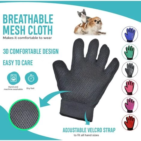 LITZEE NA Gant De Toilettage Pour Animal Domestique – Gant De Nettoyage Efficace – Brosse De Déshedding – Pointes En Silicone Souple Pour Massage Doux – Pour Chats Et Chiens Avec Fourrure Longue Et Courte 2 LITZEE NA Gant De Toilettage Pour Animal Domestique – Gant De Nettoyage Efficace – Brosse De Déshedding – Pointes En Silicone Souple Pour Massage Doux – Pour Chats Et Chiens Avec Fourrure Longue Et Courte – Image 2