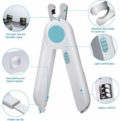 LITZEE Coupe Griffes Chien, Coupe Ongle Pour Chiens Moyenne Et Grande Taille Soin, Toilettage Des Griffes En Toute Sécurité Par Entretoise, Safety Guard, Accessoire Animaux (Bleu) -Toilletage et hygiène du chien Soldes 51549063 5