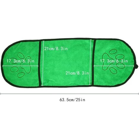 LITZEE Peignoir Pour Chien, Serviette De Bain Super Absorbante, Douche Séchage Rapide En Microfibre Multifonctions Pour Chat Puppy - 63,5 * 21CM Vert 4 LITZEE Peignoir Pour Chien, Serviette De Bain Super Absorbante, Douche Séchage Rapide En Microfibre Multifonctions Pour Chat Puppy - 63,5 * 21CM Vert – Image 4