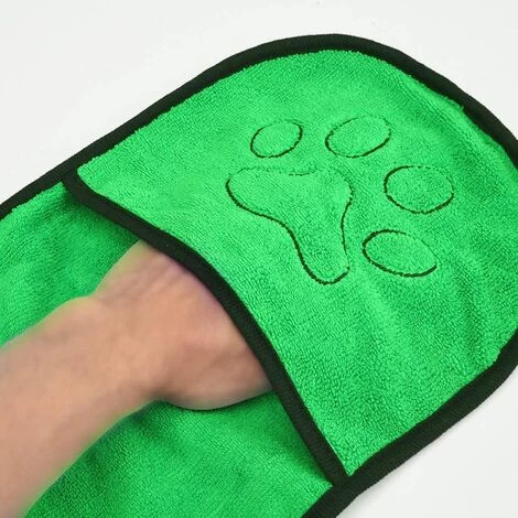 LITZEE Peignoir Pour Chien, Serviette De Bain Super Absorbante, Douche Séchage Rapide En Microfibre Multifonctions Pour Chat Puppy - 63,5 * 21CM Vert 5 LITZEE Peignoir Pour Chien, Serviette De Bain Super Absorbante, Douche Séchage Rapide En Microfibre Multifonctions Pour Chat Puppy - 63,5 * 21CM Vert – Image 5