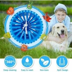 LITZEE Nettoyeur De Pattes De Chien Portable, Brosse De Nettoyage Portable Pour Animaux De Compagnie, Masseur De Nettoyage Des Pieds De Chien / Chat En Silicone Souple, Nettoyage De Chien Sale (vert) -Toilletage et hygiène du chien Soldes 51552993 5