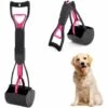 Pelle Ramasse-Crottes Pliable Pour Chien Et Chat Pet Long Manche Pooper Scooper, Facile à Déjections Ramasse, Noir & Pourpre