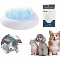 LITZEE Brosse Pour Chien Chat,Brosse Pour Chien Autonettoyante,Brosse Pour Chat,Brosse Peigne Chien,Brosse De Toilettage,Brosse De Toilettage Pour Animaux De Compagnie (Bleu)