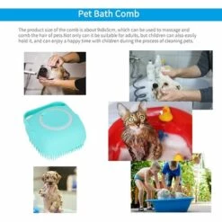 Brosse Shampoing Chien Chat,Brosse De Bain En Caoutchouc De Silicon Pour Animaux De Bain Chien Compagnie Peigne Pour Chiens Et Chats Douche Toilettage Irisfr -Toilletage et hygiène du chien Soldes 52472461 4