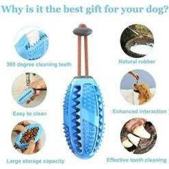READCLY Bâton De Brosse à Dents Pour Chien,soins Dentaires, Jouets à Mâcher Efficaces Pour Nettoyer Les Dents De Chien, Masseur Non Toxique En Caoutchouc Naturel Résistant Aux Morsures (bleu) -Toilletage et hygiène du chien Soldes 52506707 5