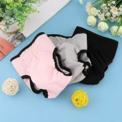 Kartokner Couche Pour Chien,Lot De 3 Couches Chien Lavable Couches Réutilisables Pour Chien Lavables Culotte Pour Chien Femelle Serviettes Hygiéniques De Chien Pour Différents Types De Chiens S (S) -Toilletage et hygiène du chien Soldes 52827404 4