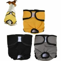 Kartokner Couche Pour Chien Femelle Réutilisables Culotte Chiennes Chaleurs Et Confortable Haute Qualité Culotte Pour Chien Meilleur Solution Pour L'incontinence Et Menstruation Du Chien (Lot De 3).