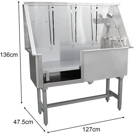 MONSTER SHOP Baignoire De Toilettage Inox 400mm - Argent 5 MONSTER SHOP Baignoire De Toilettage Inox 400mm - Argent – Image 5