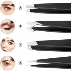 ILOVEMILAN Lot De 4 Pinces à épiler En Acier Inoxydable Pour Sourcils, épilation Des Poils Incarnés, Outil De Beauté Pour Homme Et Femme -Toilletage et hygiène du chien Soldes 53351104 4