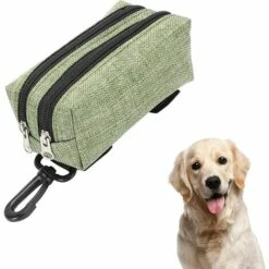 ALMI Distributeur Sac A Crottes Chien, Distributeur De Sacs à Déjections Canines Avec Mousqueton Et Double Compartiments, Distributeur De Sacs Ramasse-crottes Pour Chiens De Grande Capacité