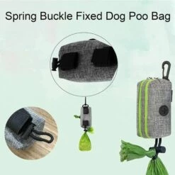 ALMI Distributeur Sac A Crottes Chien, Distributeur De Sacs à Déjections Canines Avec Mousqueton Et Double Compartiments, Distributeur De Sacs Ramasse-crottes Pour Chiens De Grande Capacité -Toilletage et hygiène du chien Soldes 53771305 3