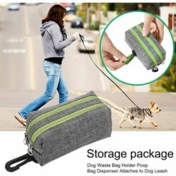 ALMI Distributeur Sac A Crottes Chien, Distributeur De Sacs à Déjections Canines Avec Mousqueton Et Double Compartiments, Distributeur De Sacs Ramasse-crottes Pour Chiens De Grande Capacité -Toilletage et hygiène du chien Soldes 53771305 5